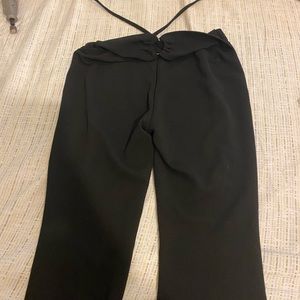 cross ring flare leggings black